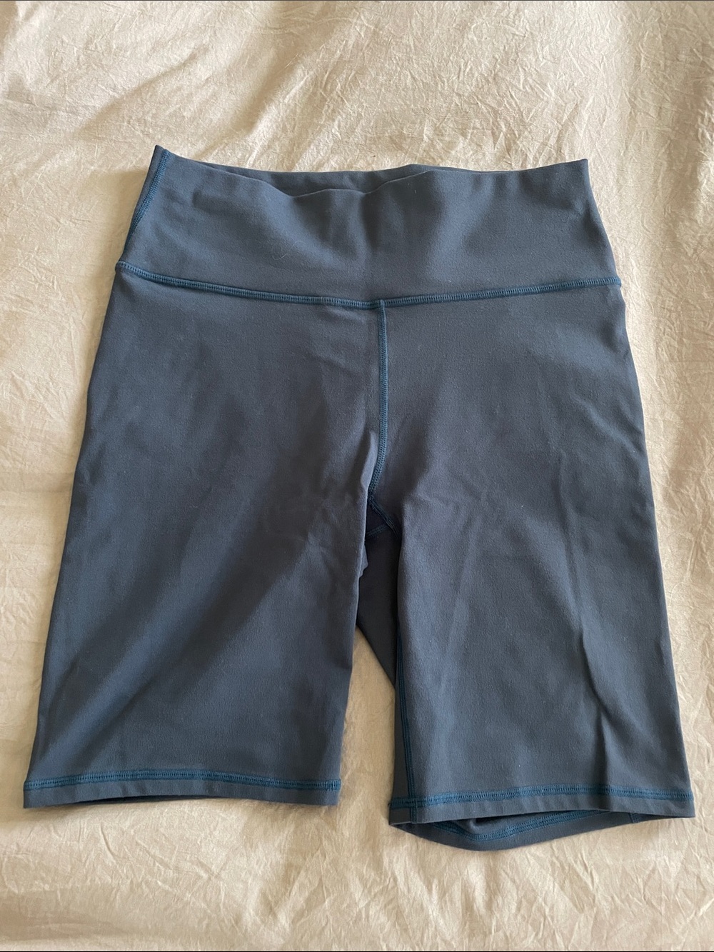 Fabletics Slate Blue High-Waist Bike Shorts